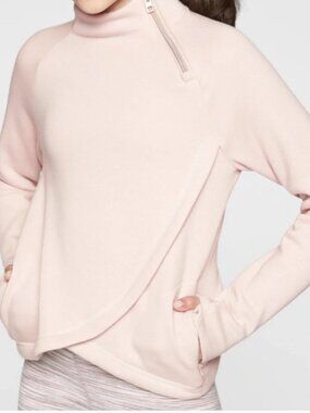 ATHLETA GIRL Cozy Karma Wrap Sweatshirt Pink (XL/14)